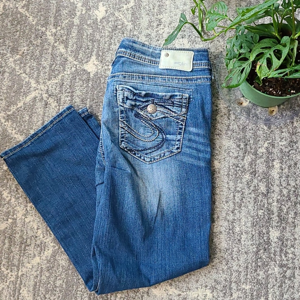 Silver jeans AIKO mid capri jeans
